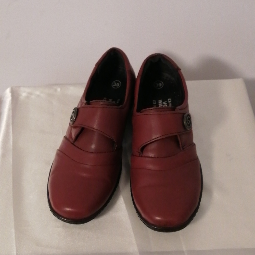 Volks Walker Velcro Red Leather shoes
